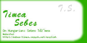 timea sebes business card